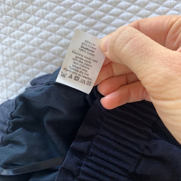 J. Crew Factory Sidewalk Skirt • Linen Blend Navy - Picture 6 of 9